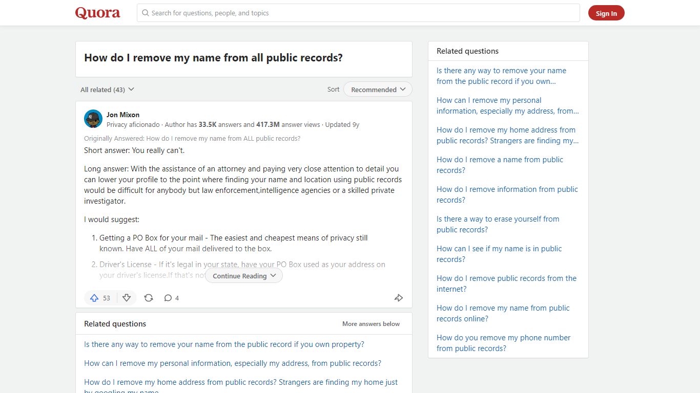 How to remove my name from all public records - Quora